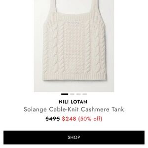 Nili Lotan cashmere tank s